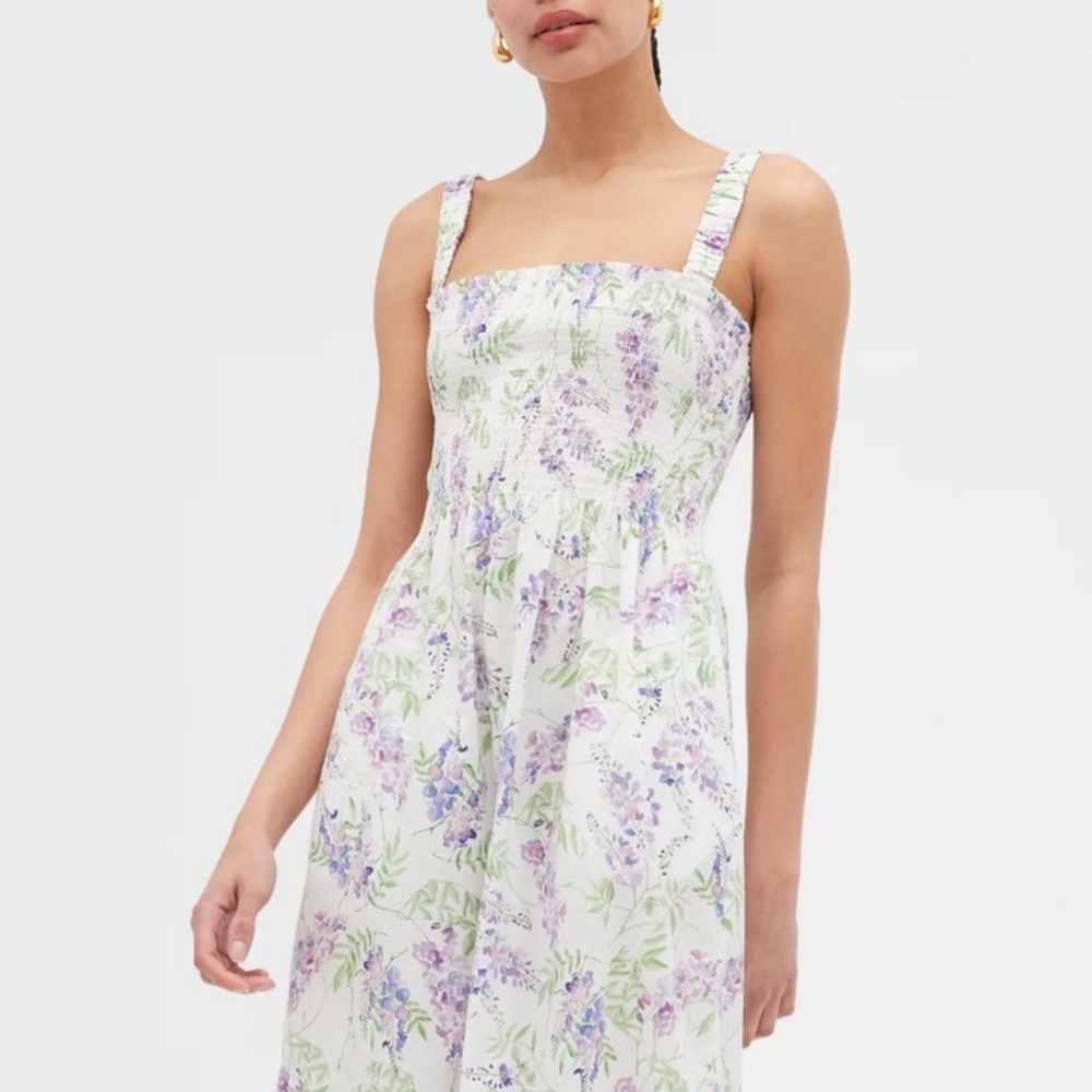 Hill House Lavender Floral Midi Dress